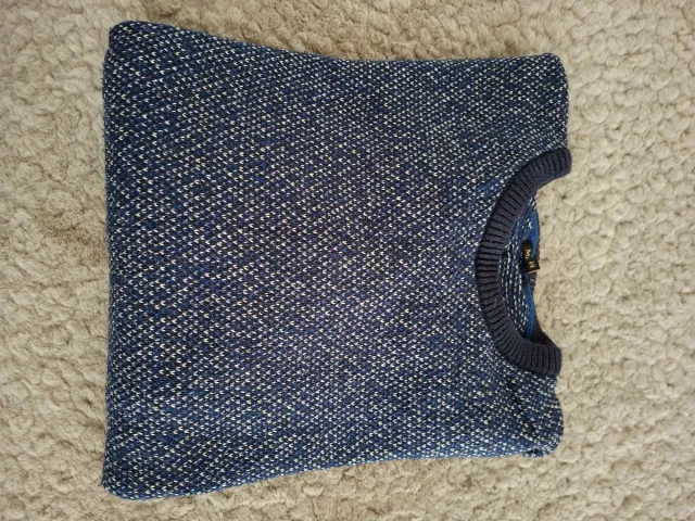 Jersey azul y blanco talla M