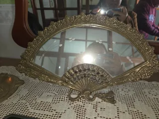 Espejo de mesa francés dorado