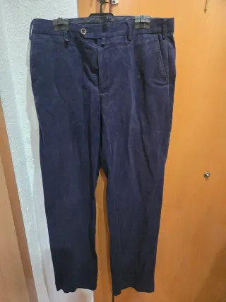 Pantalón de vestir azul hombre
