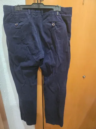 Pantalón de vestir azul hombre