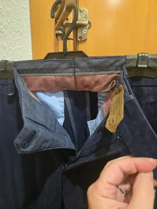 Pantalón de vestir azul hombre