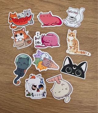 Pegatinas de gatos variadas