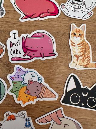 Pegatinas de gatos variadas
