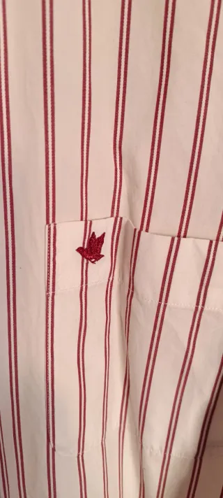 Camisa Cortefiel Rayas Rojas y Blancas