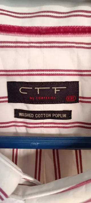 Camisa Cortefiel Rayas Rojas y Blancas