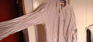 Camisa Cortefiel Rayas Rojas y Blancas