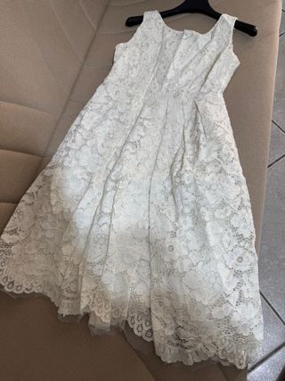 Vestito pizzo bianco elegante