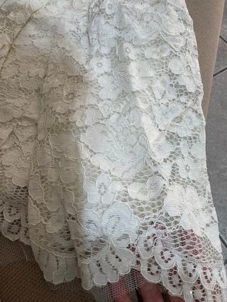 Vestito pizzo bianco elegante