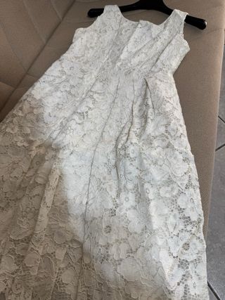 Vestito pizzo bianco elegante