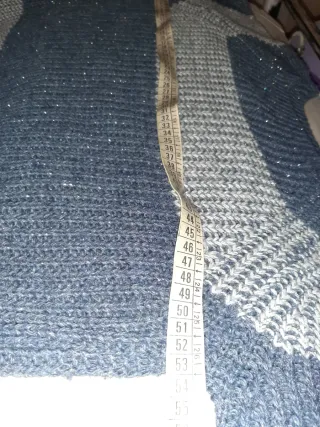 Maglione donna righe blu e grigio