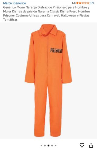 Disfraz mono prisionero