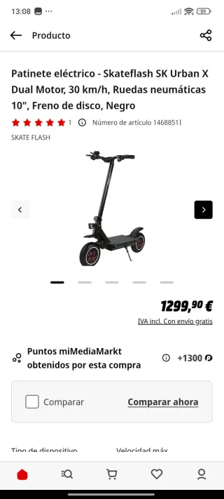 Patín Eléctrico Skate Flash X