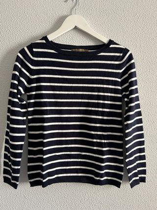 Jersey de rayas azul y blanco
