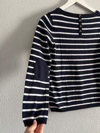 Jersey de rayas azul y blanco