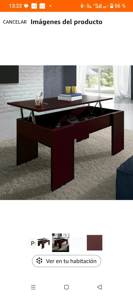 Tavolo da Salotto Elevabile Wengé Yaheetech