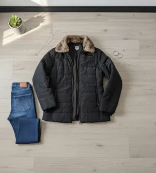 Cazadora acolchada mujer Milano negra