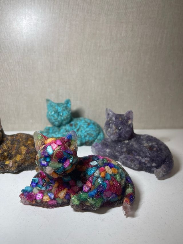 Figuras de Gatos de Mineral