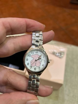 Reloj Tous Niña Oso Rosa Plata