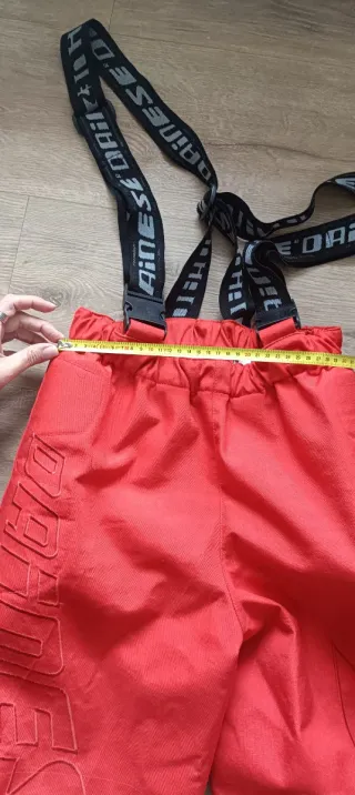 Pantalón Dainese Rojo con Tirantes Vintage.