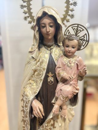 Virgen del Carmen Talla Madera 65cm