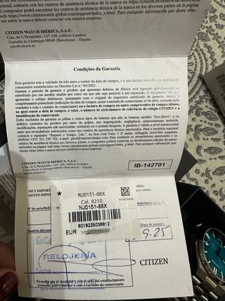 Reloj Citizen NJ0151-88M Automático