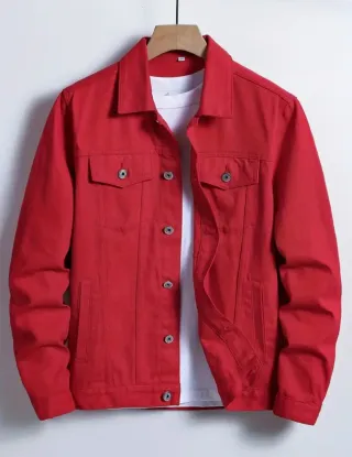 Chaqueta de Jean Roja