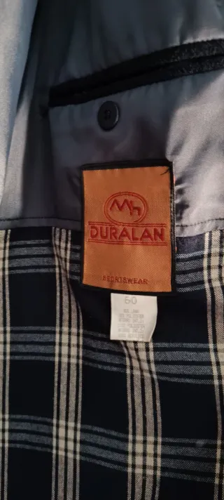 Chaqueta Duralan Lana y Poliéster Azul Marino