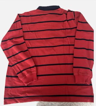 Polo Tiffosi Vintage Listrado Vermelho e Preto