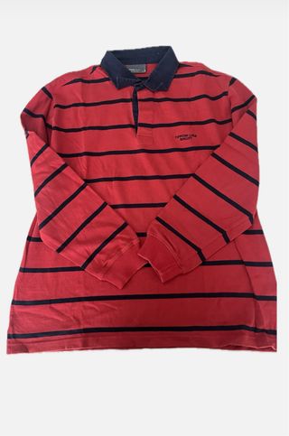 Polo Tiffosi Vintage Listrado Vermelho e Preto