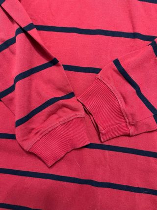 Polo Tiffosi Vintage Listrado Vermelho e Preto