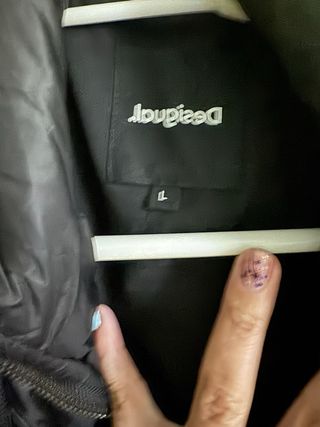 Abrigo Plumas y Paño Blanco y Negro