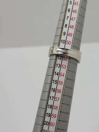 Anillo Plata 1ª Ley Circonitas Negras