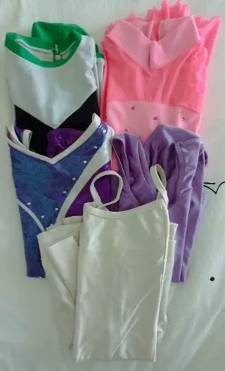 Lote  5 maillots gimnasia rítmica