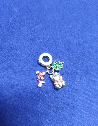 Charm Trébol Carpa koi Gato Suerte Pulsera Pandora