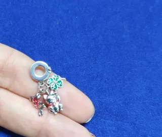 Charm Trébol Carpa koi Gato Suerte Pulsera Pandora