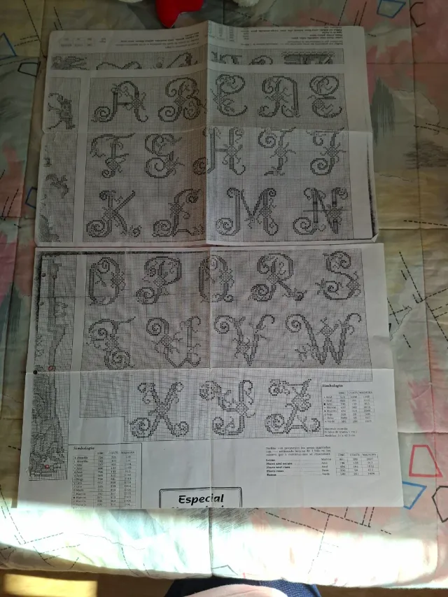 Gráfico Punto de Cruz Abecedario