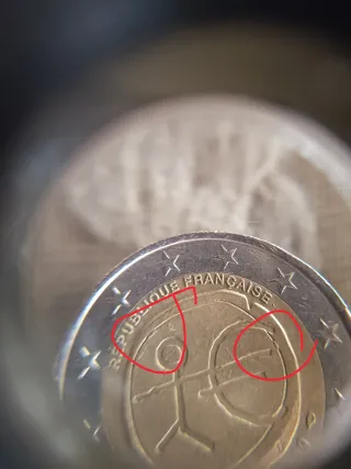 2 Euros Francia 2009 UEM Error