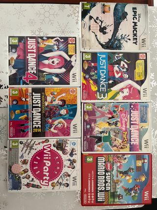 Lote Juegos Wii: Just Dance, Mario, Disney