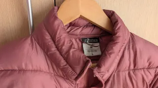 Chaqueta acolchada mujer rosa ligera