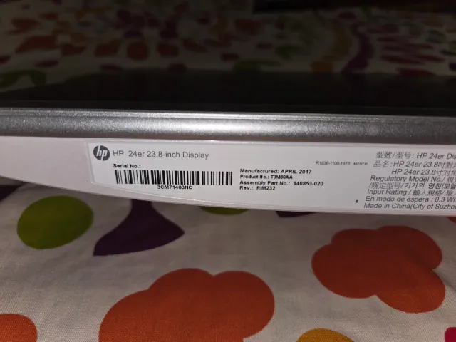 Monitor HP 24er plateado