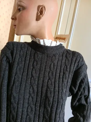 Maglia con pizzo sangallo tg S