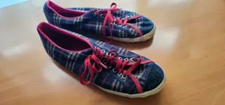 Zapatillas El Ganso Cuadros Azul/Rojo