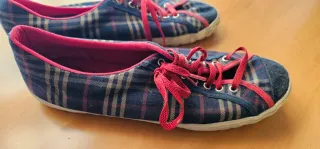 Zapatillas El Ganso Cuadros Azul/Rojo