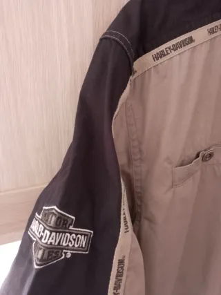 Camisa Harley Davidson Talla L Negra/Beige