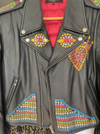 Cazadora cuero JACK&JONES brillante