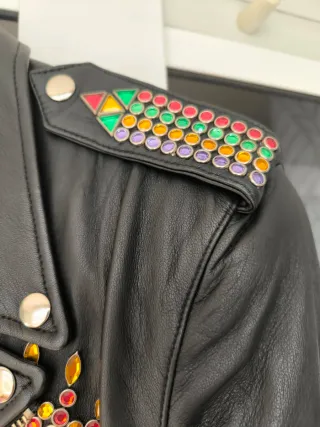 Cazadora cuero JACK&JONES brillante