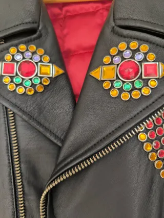 Cazadora cuero JACK&JONES brillante