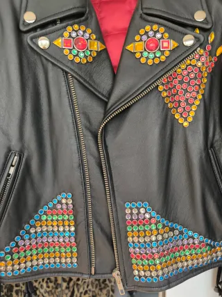 Cazadora cuero JACK&JONES brillante