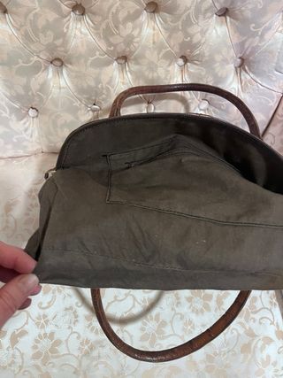 Bolso Piel Cocodrilo Marrón Auténtico vintage.
