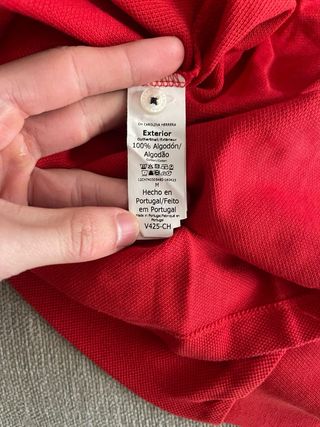 Polo Carolina Herrera Manga Larga Rojo